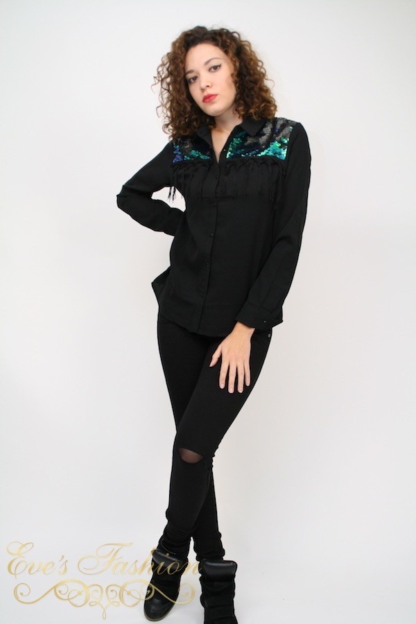 Eve - Pailletten Blouse-1