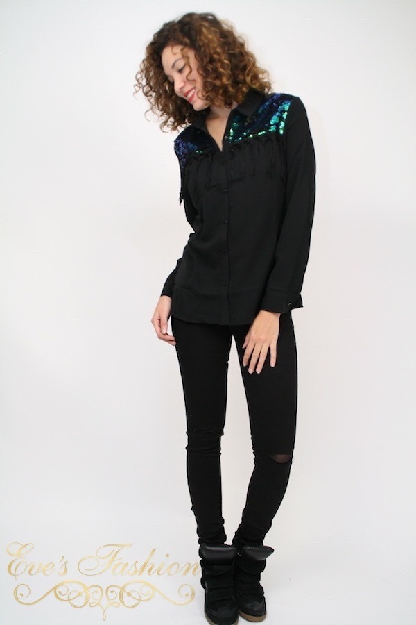 Eve - Pailletten Blouse-3