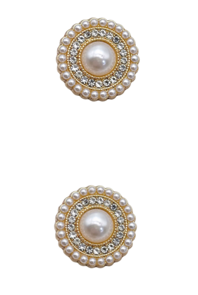Pearl Button Covers Gold