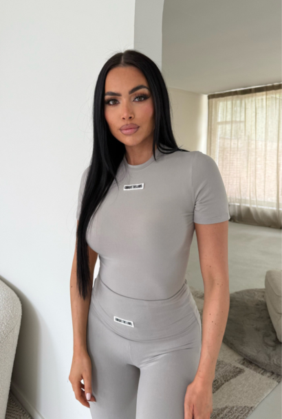 Nena Shortsleeve Top Pebble