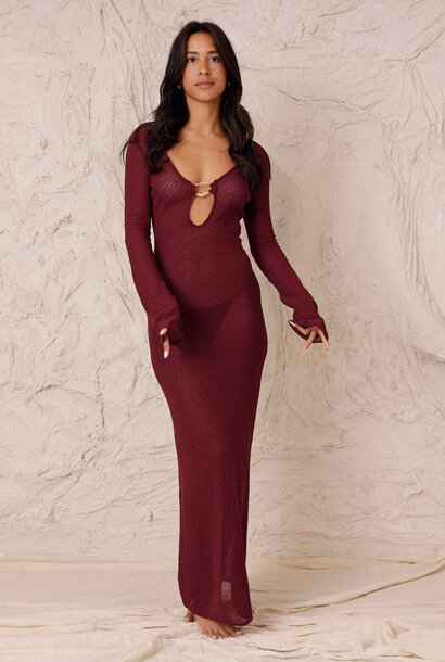 Lio Maxi Dress Burgundy