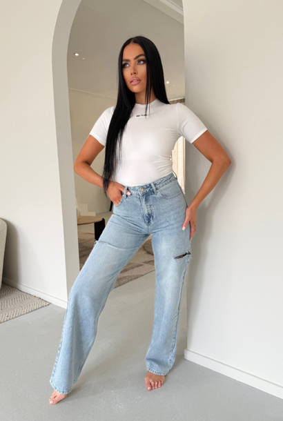 June Wide Leg Jeans Light Blue