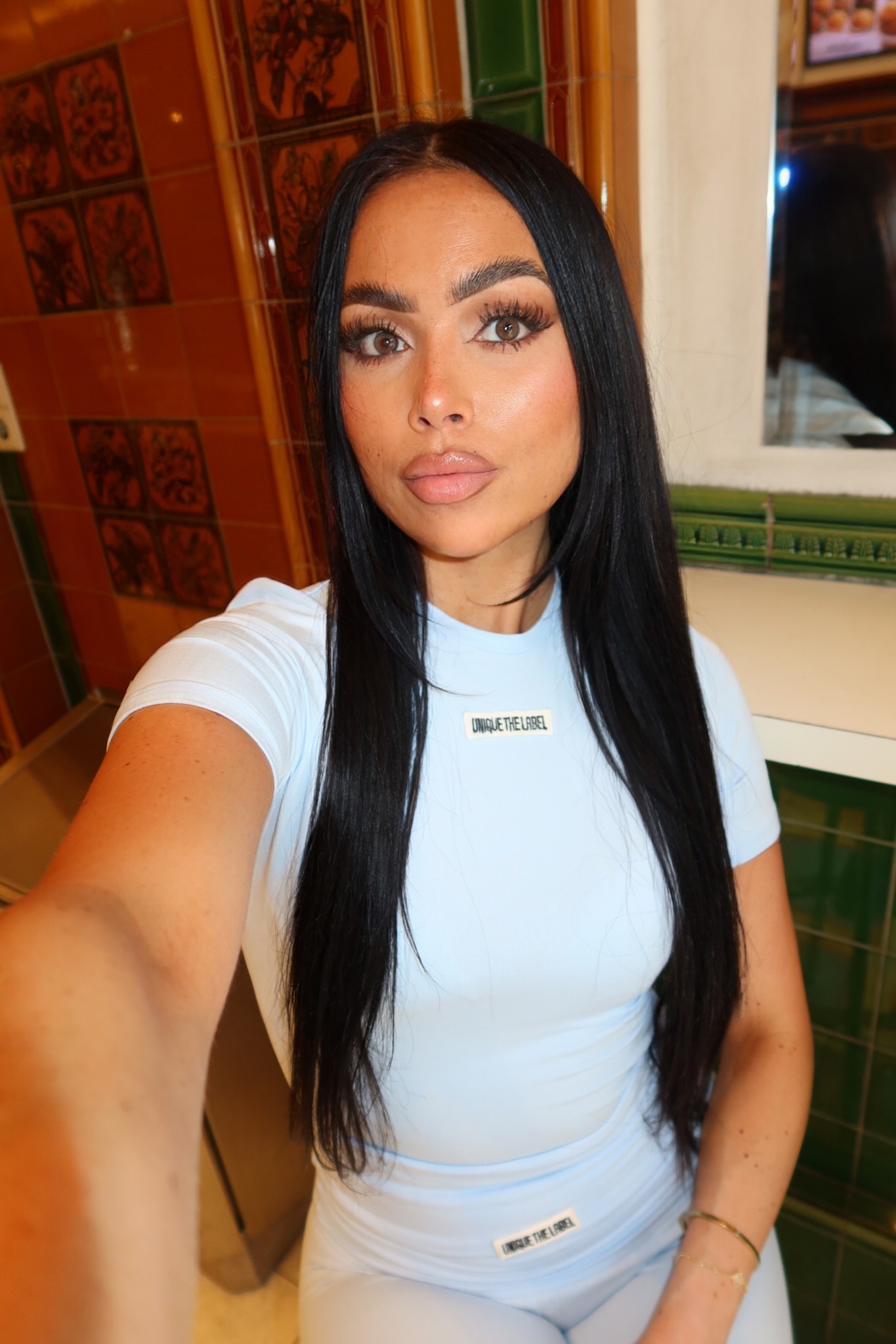 Nena Shortsleeve Top Sky Blue-4