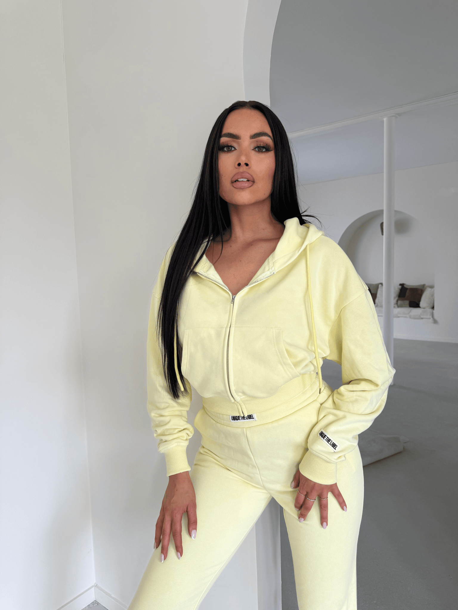 Molly Sweatpants Soft Yellow-2