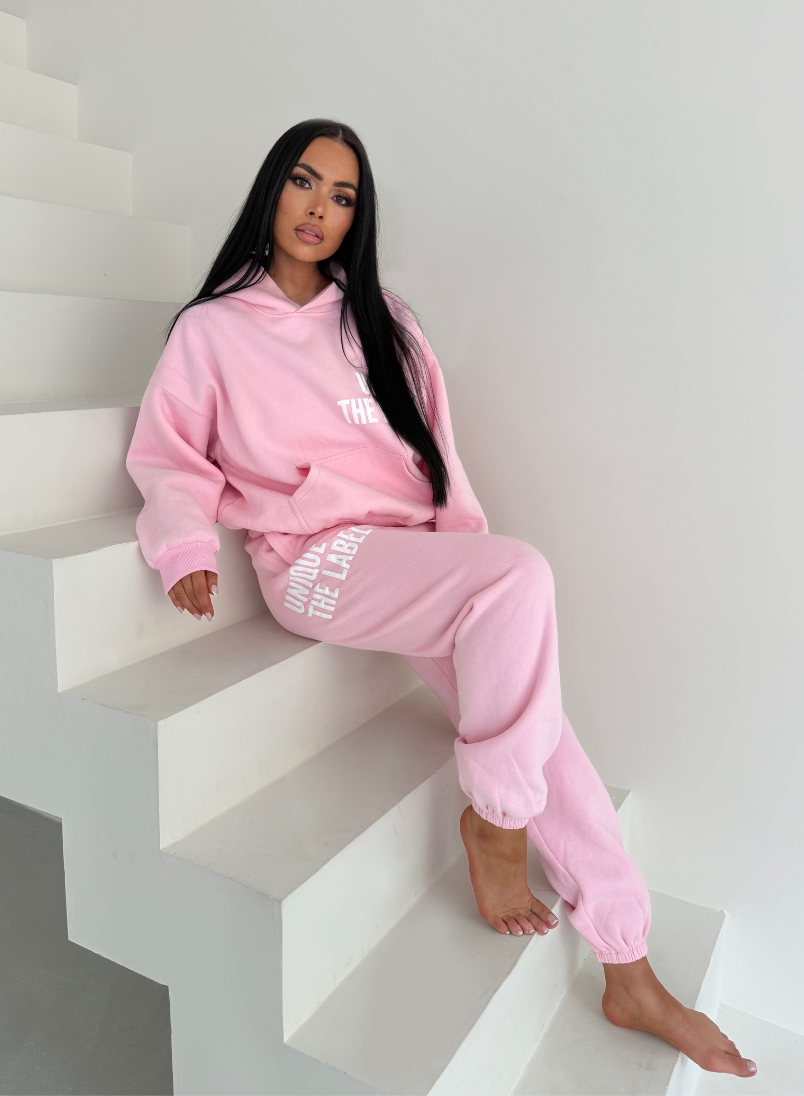 Elyana Print Hoodie Powder Pink-3