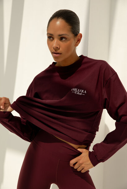 Emma Longsleeve Tee Cherry Red