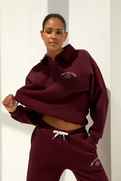Maya Polo Sweater Cherry Red