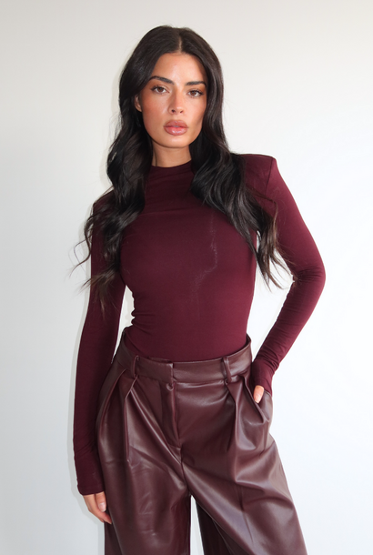 Isa Bodysuit Burgundy