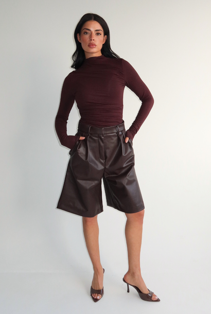 Novie Jort Leather Brown