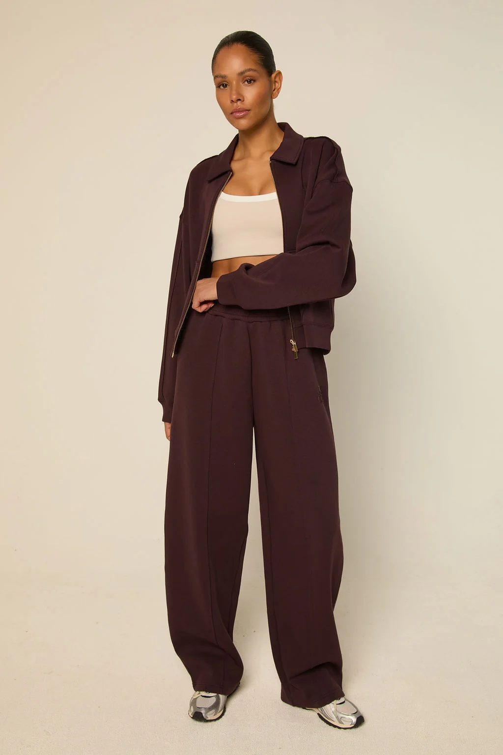 Leyla Zip Trough Jacket Mulberry Wine-1