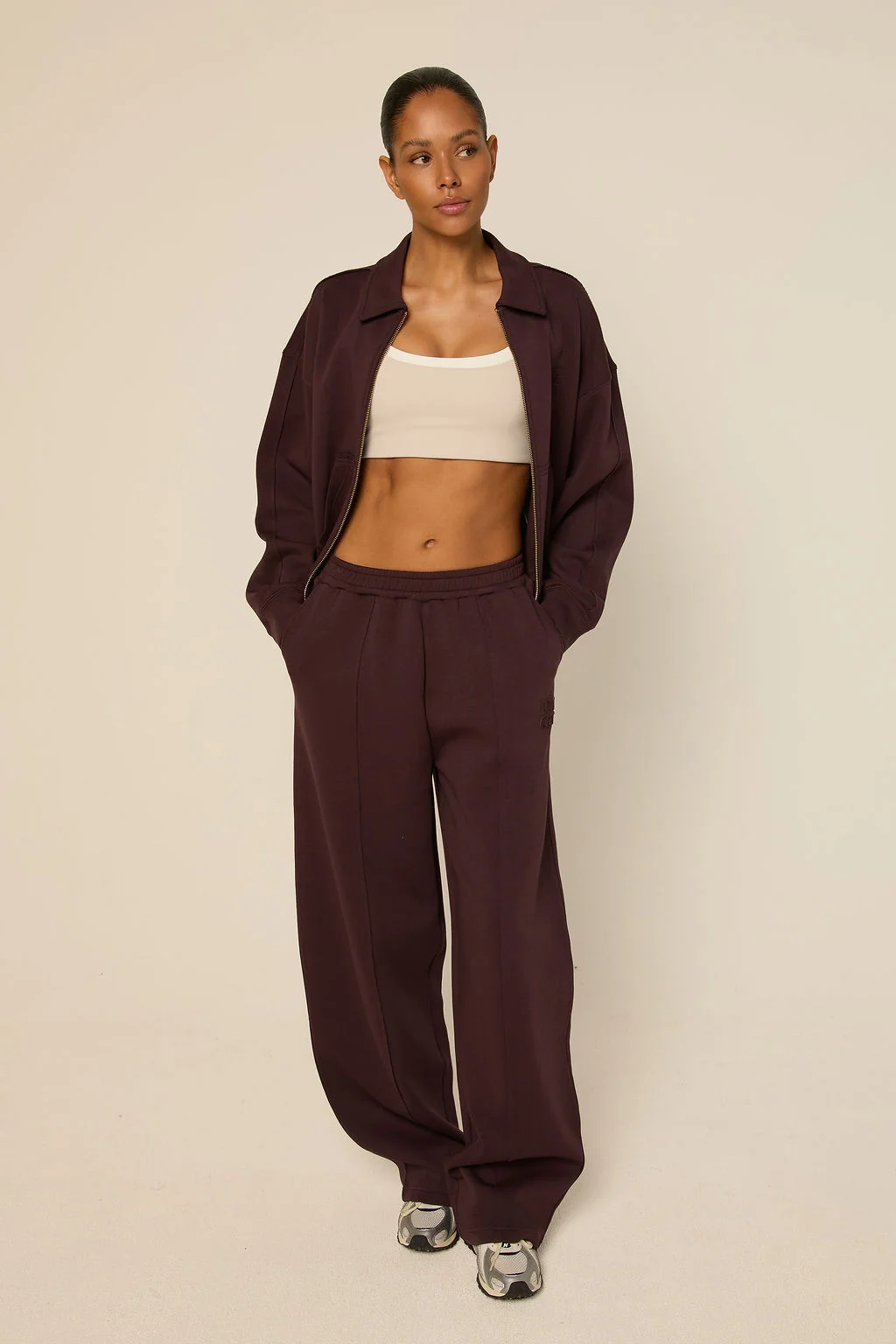 Leyla Zip Trough Jacket Mulberry Wine-4