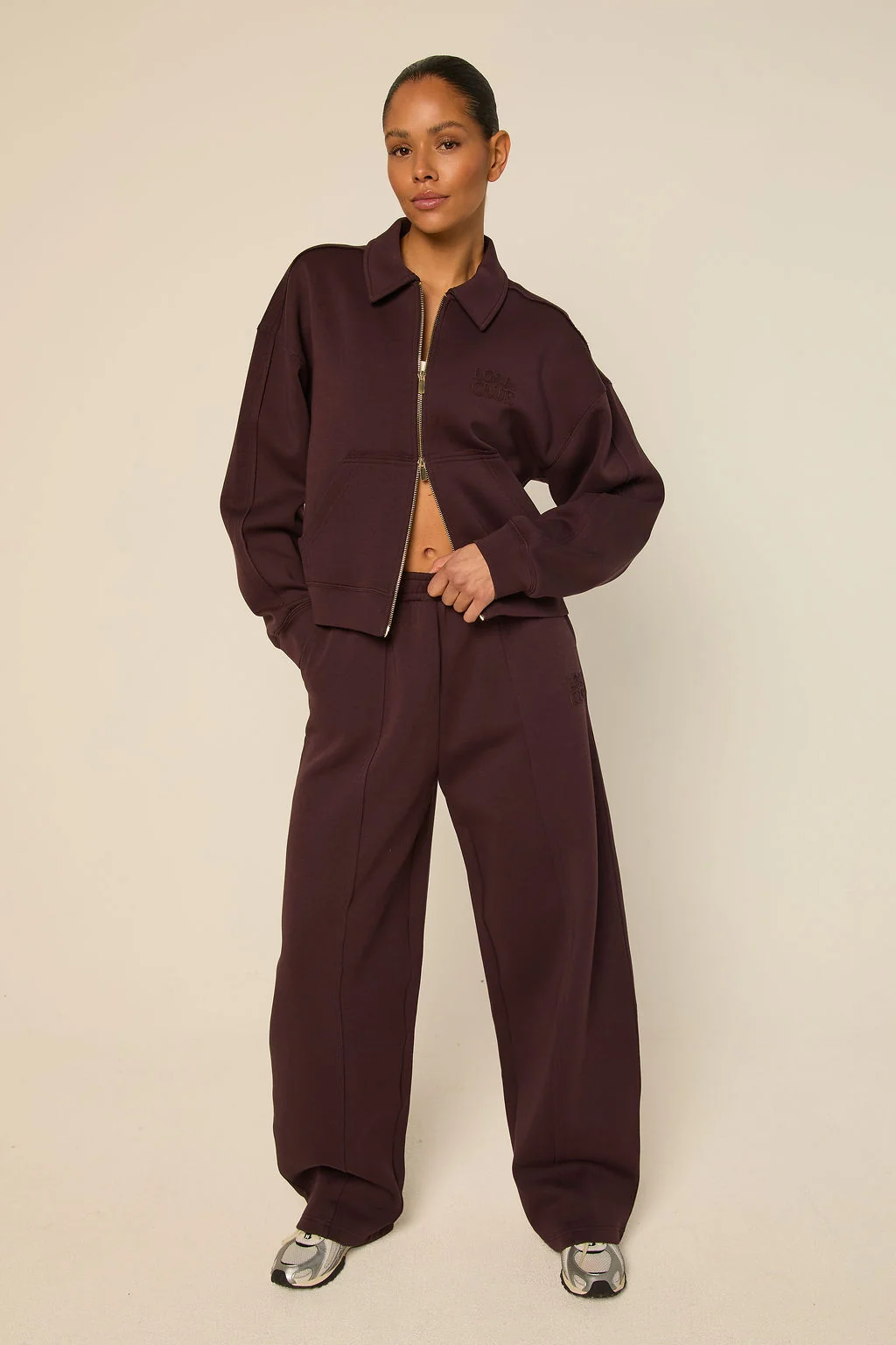 Leyla Zip Trough Jacket Mulberry Wine-6