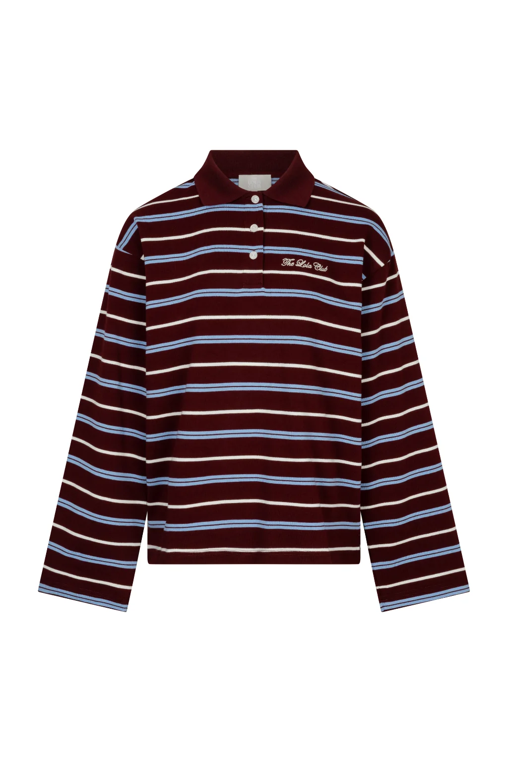 Emilia Polo Striped Mulberry Wine-3