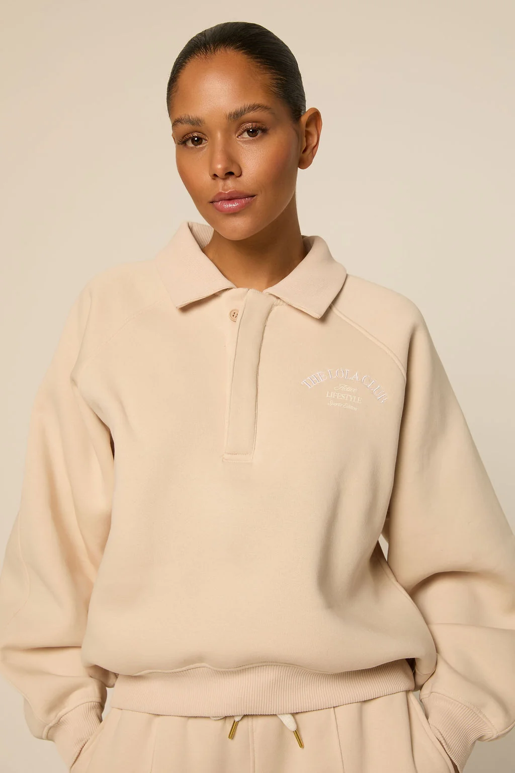 Ebony Polo Sweater Oatmilk-2