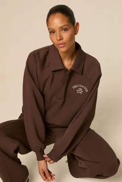 Ebony Polo Sweater Espresso