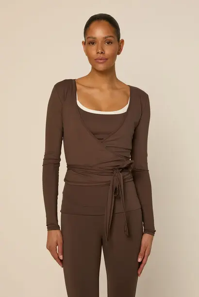 Bruna Wrap Top Espresso
