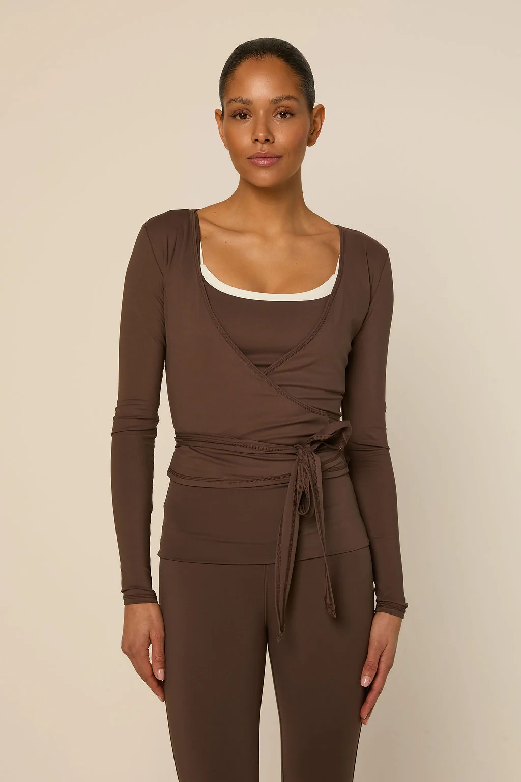 Bruna Wrap Top Espresso-1