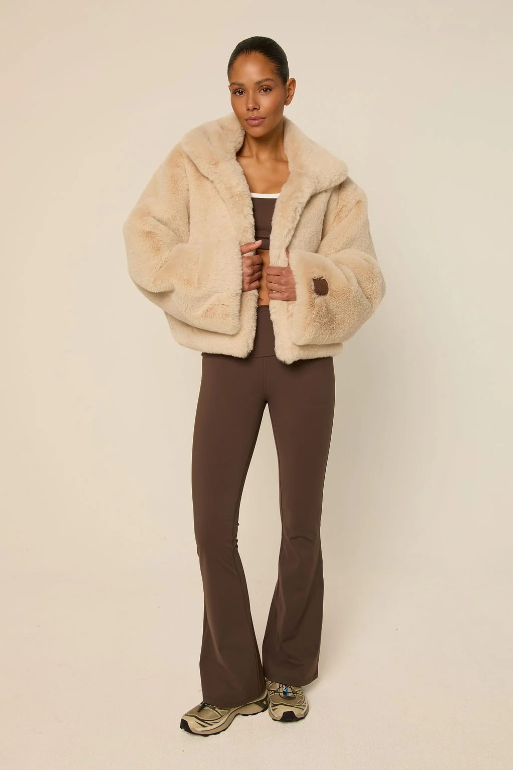 Bruna Flared legging Espresso-3