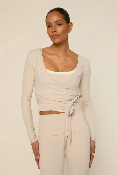 Bruna Wrap Top Oatmilk