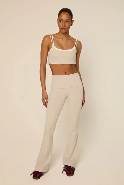 Bruna Flared Legging Oatmilk