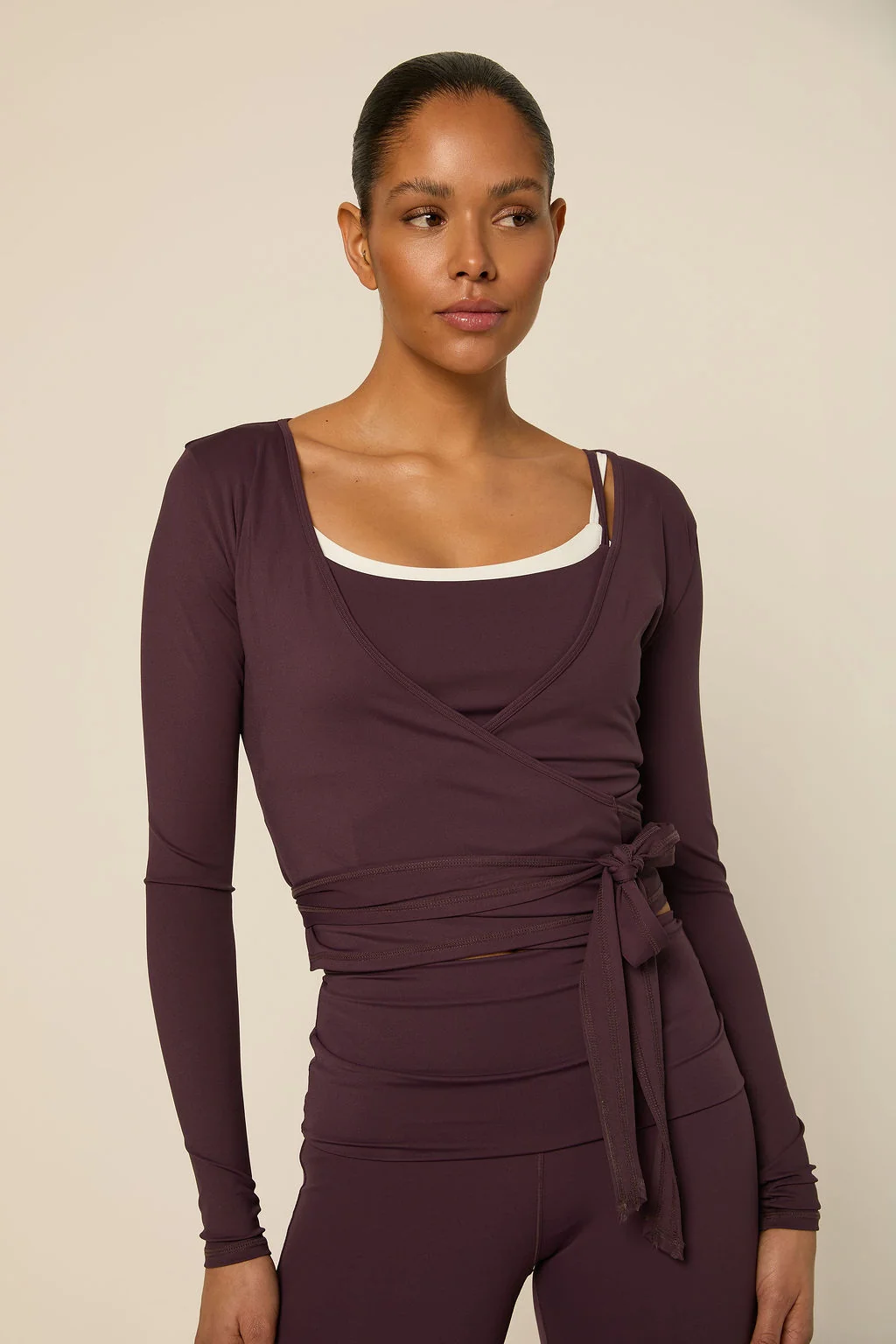 Bruna Wrap Top Mulberry Wine-1