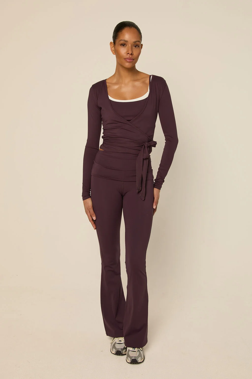 Bruna Flared Legging Mulberry Wine-4