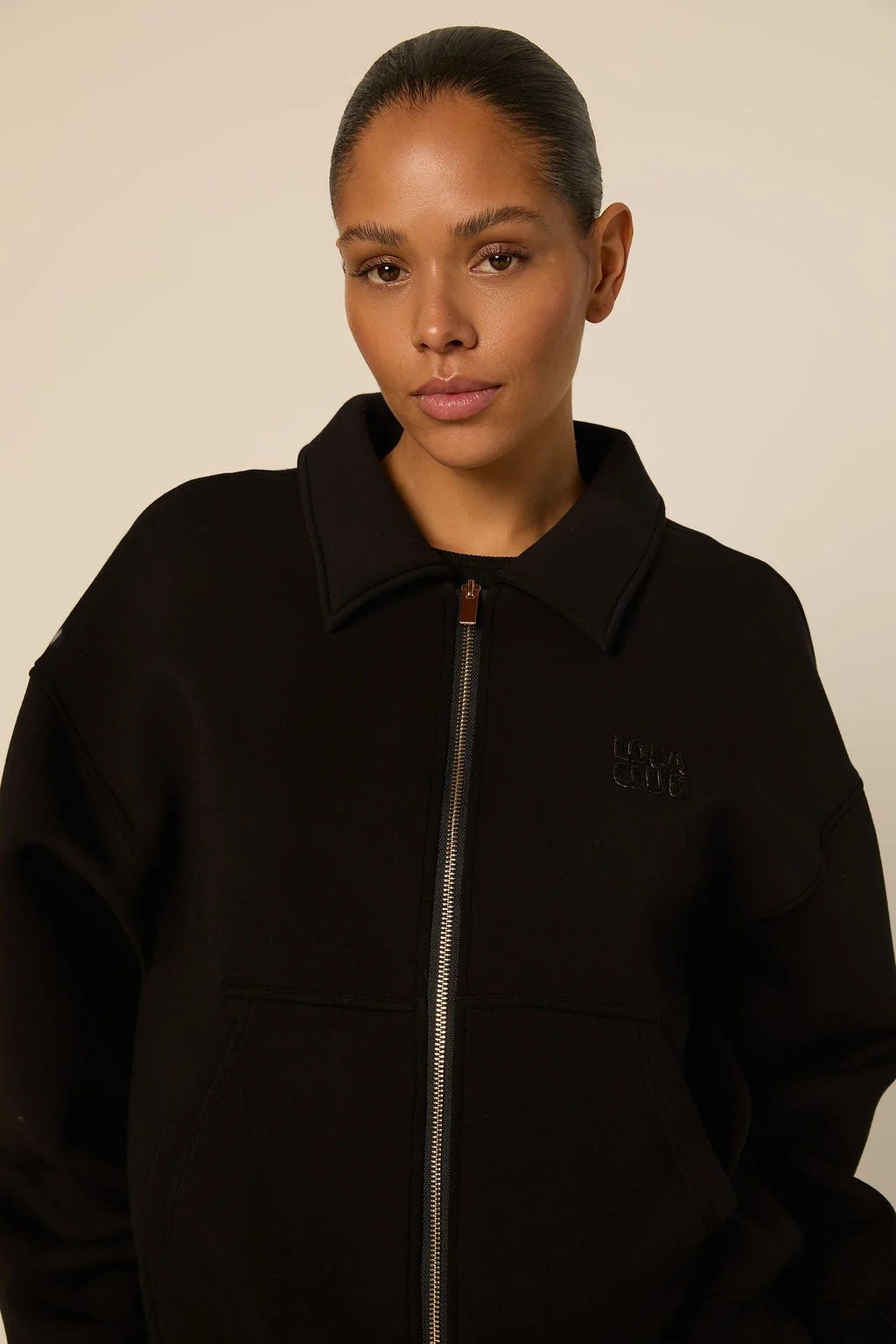 Lois Zip Trough Black Jacket-2
