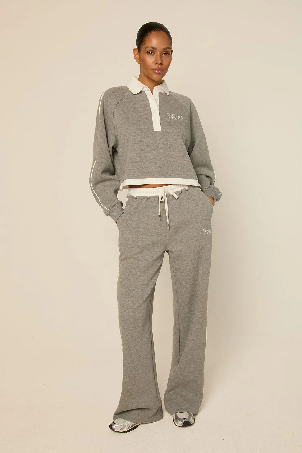 Kaya Polo Sweater Grey Melange-2