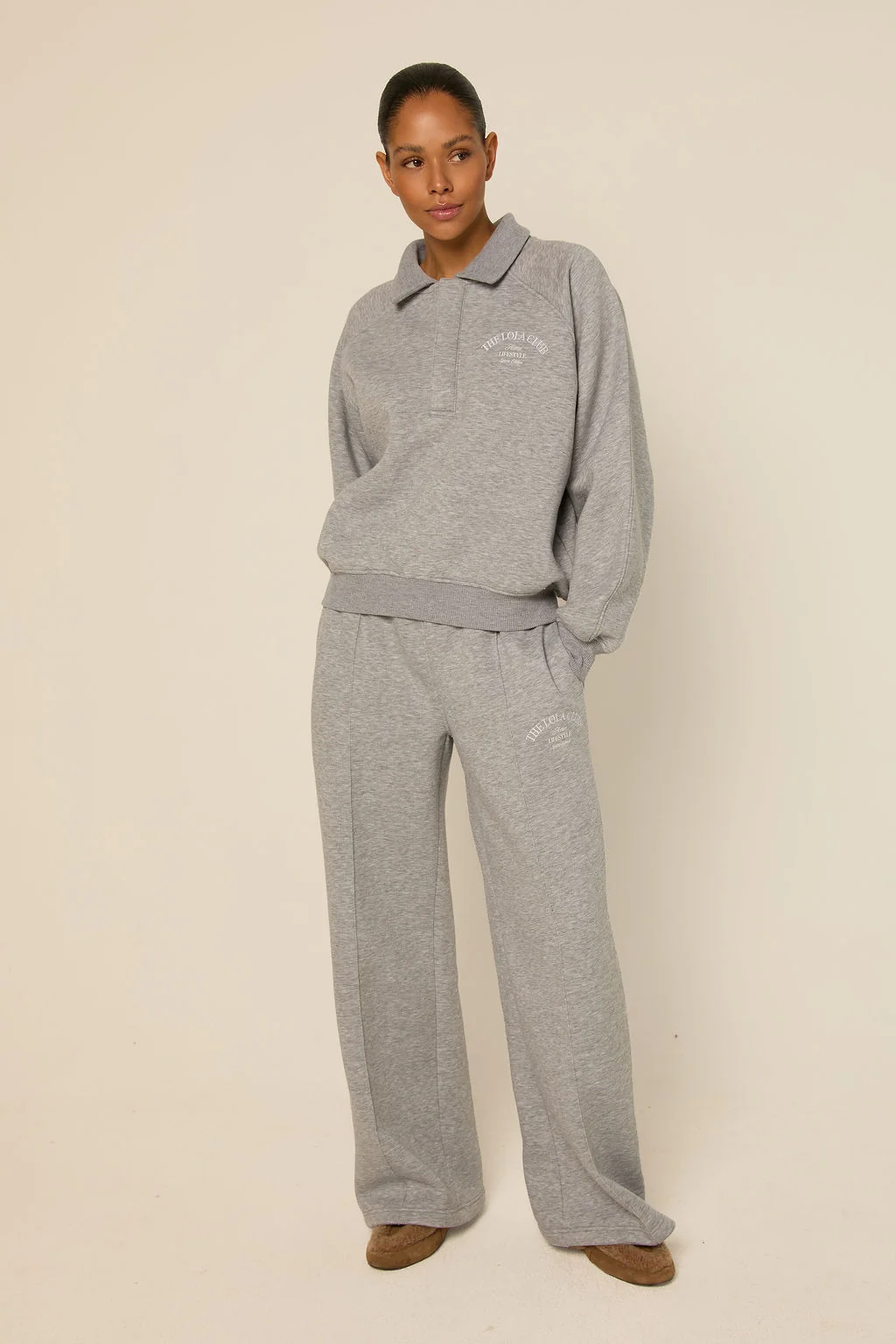 Ebony Polo Sweater Grey Melange-3