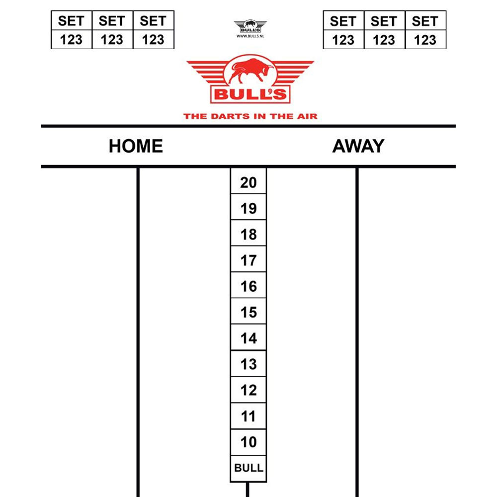 Bulls Dart Scorebord Flex 25x35 cm afbeelding
