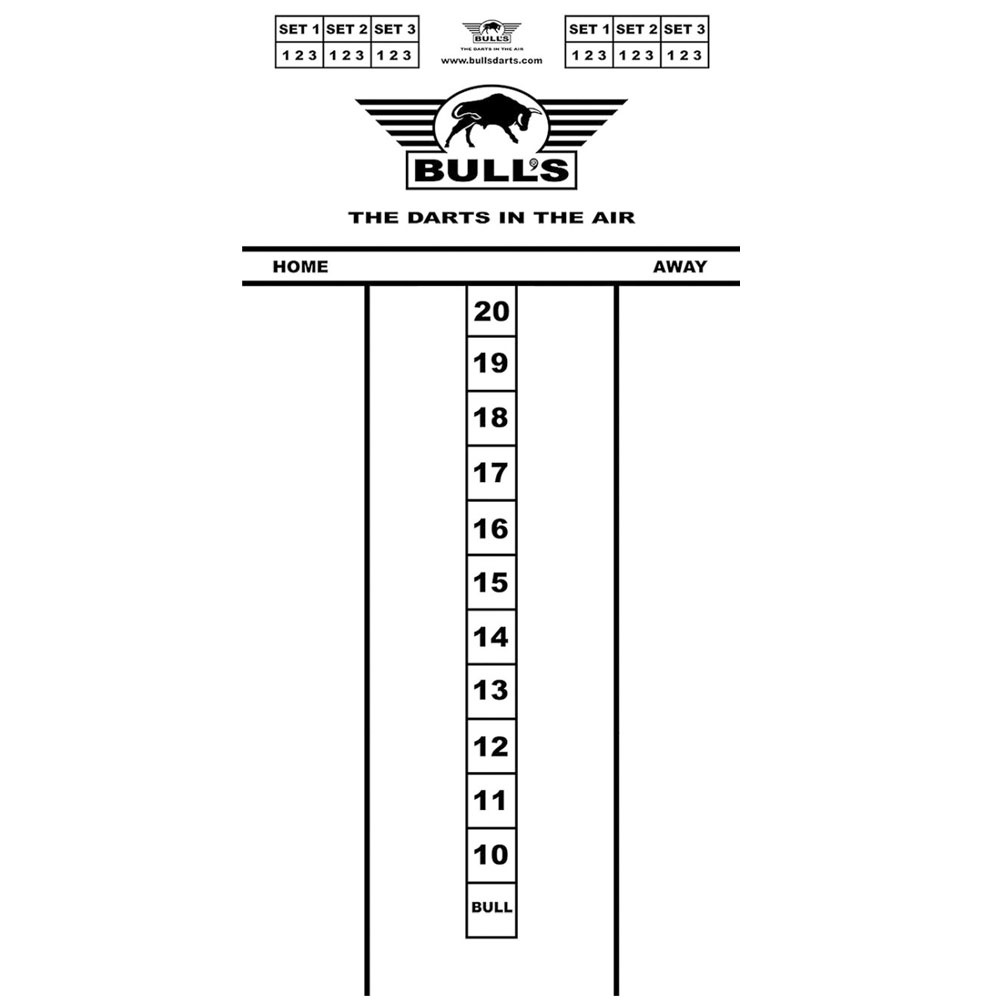 Bulls Budget Dart Scorebord 30x60 cm afbeelding