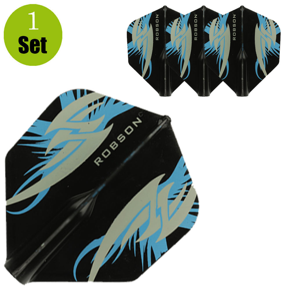 Robson Robson Standaard Tribal Dartflights - Zwart afbeelding