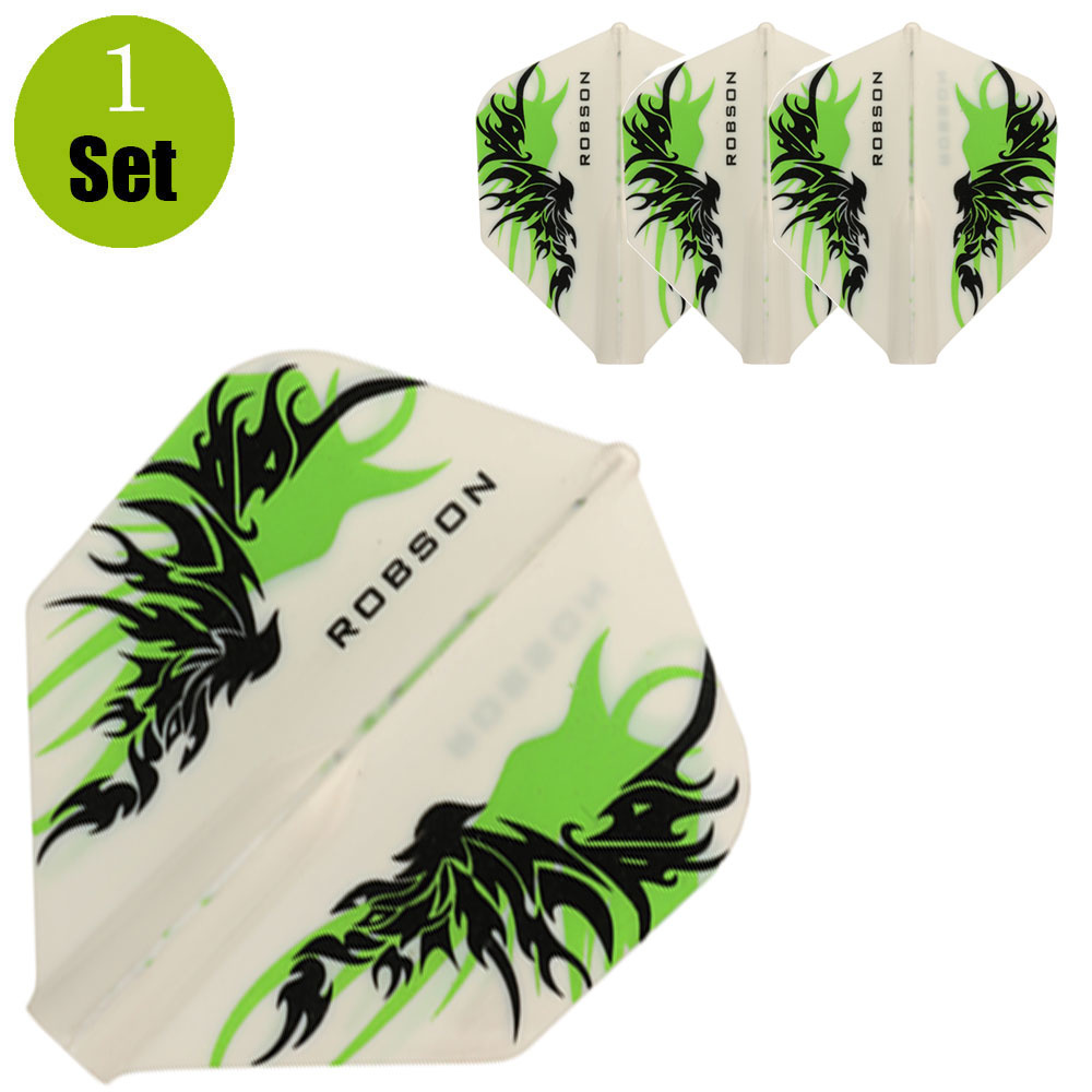 Robson Robson Standaard Tribal Dartflights - Wit afbeelding