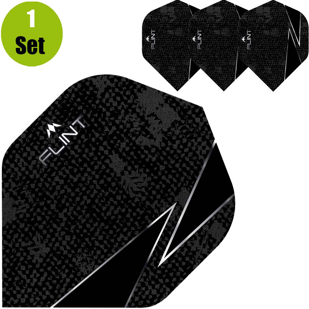 Mission Flint Dart Flights - Zwart afbeelding