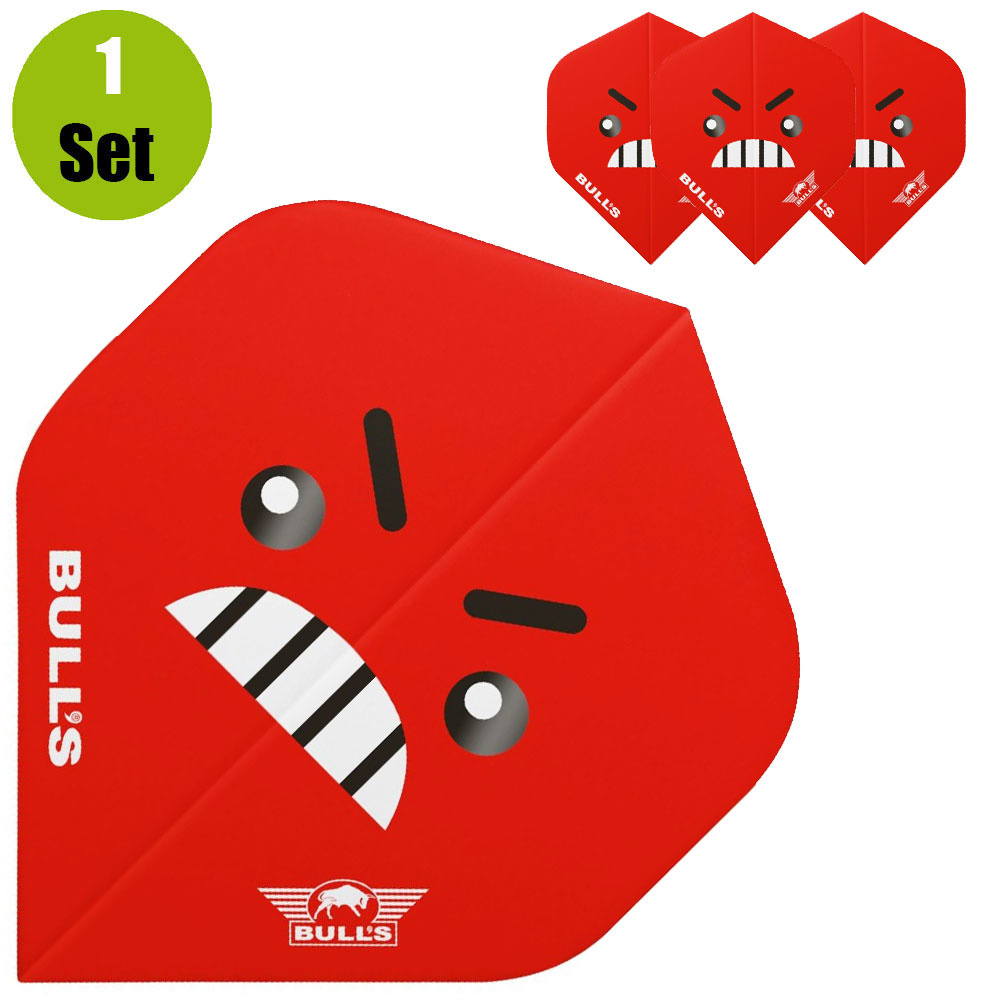 Bulls Bulls Smiley Dartflights - Angry afbeelding