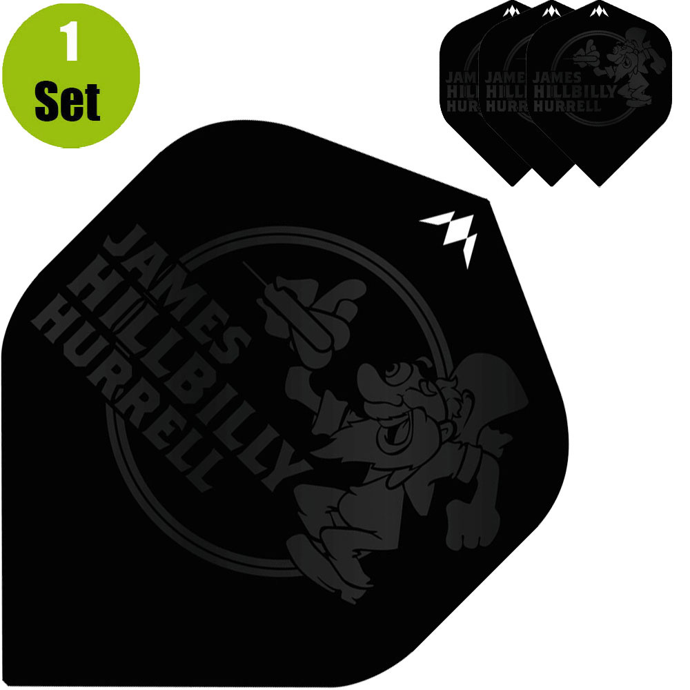 Mission James Hurrell Dartflights - Zwart afbeelding