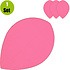 Poly Plain Pear Fluor Roze Poly Plain Pear Fluor Roze