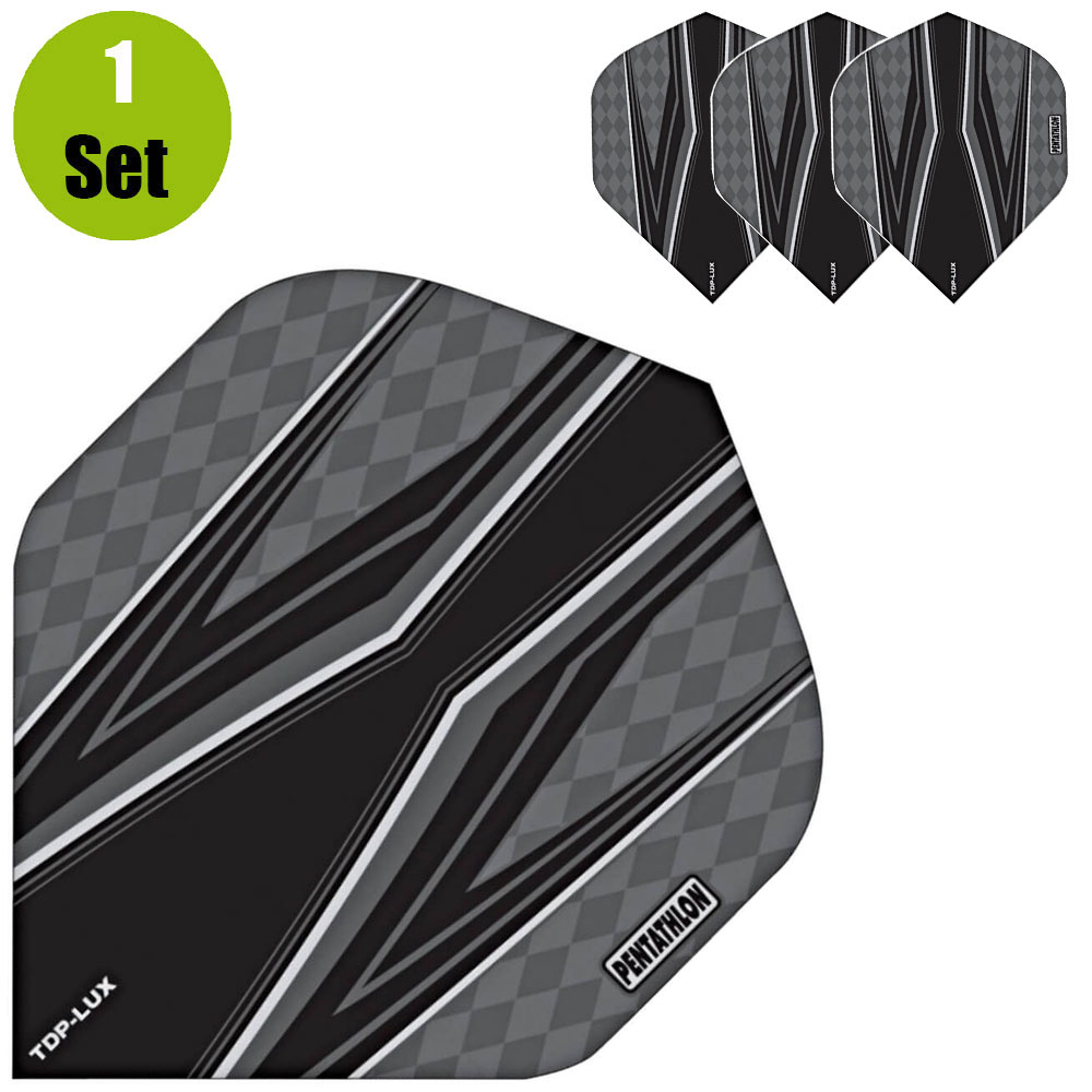 Pentathlon Pentathlon TDP Lux Vision Black Dartflights - Grijs afbeelding
