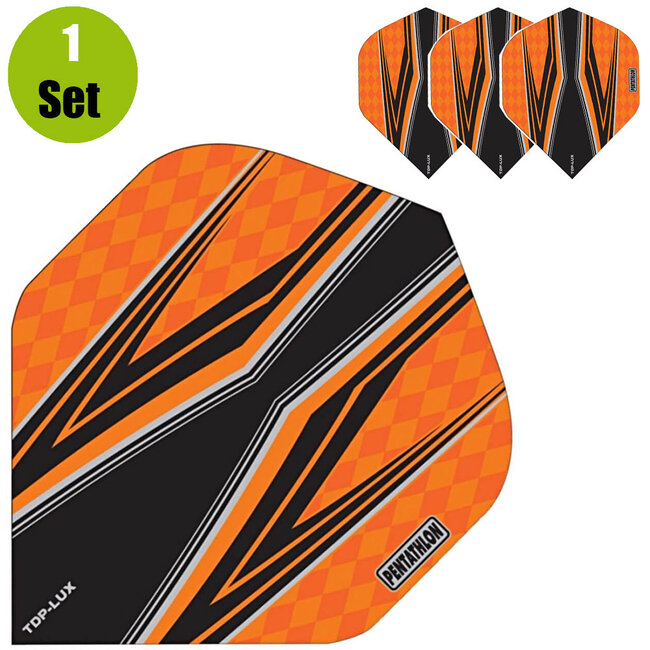 Pentathlon TDP Lux Vision Black Dartflights - Oranje