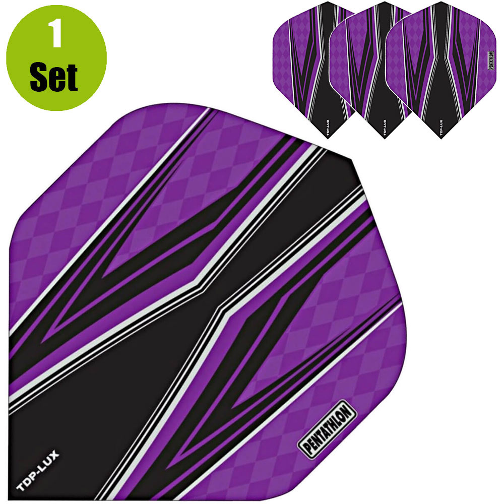 Pentathlon Pentathlon TDP Lux Vision Black Dartflights - Paars afbeelding