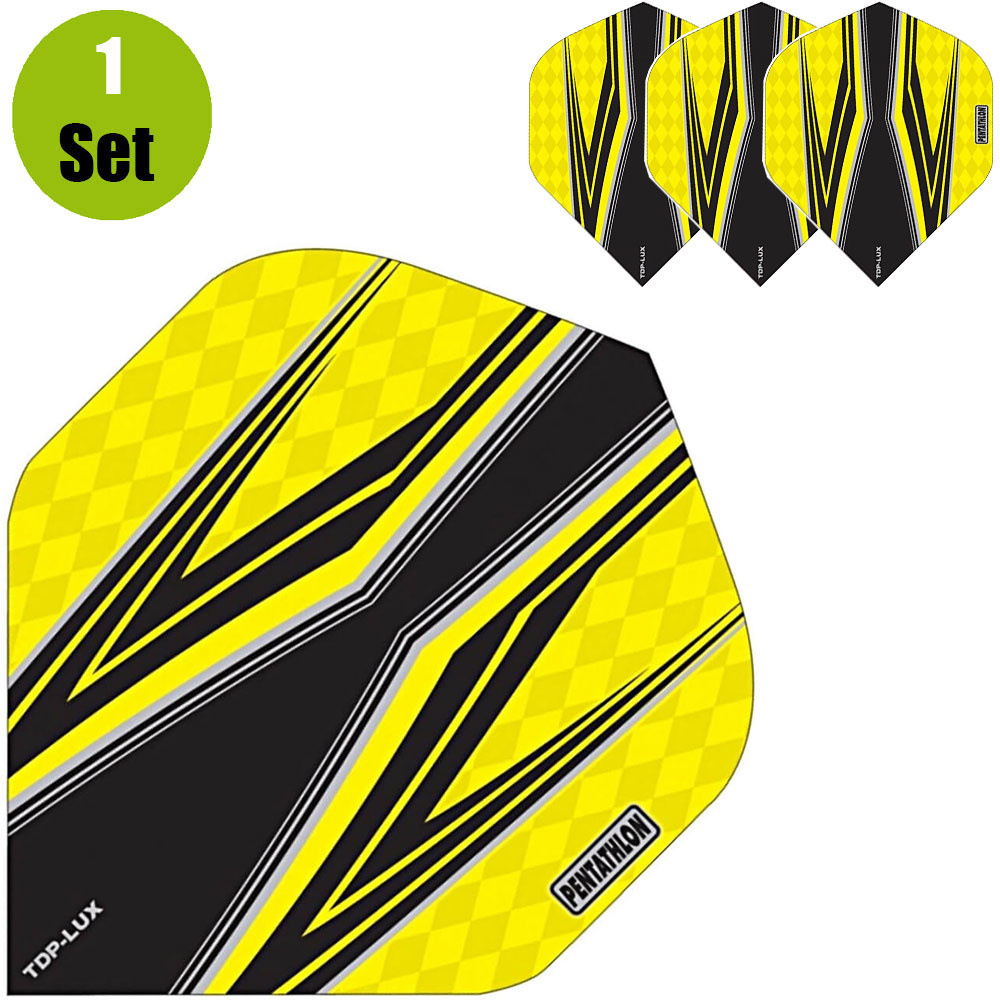 Pentathlon Pentathlon TDP Lux Vision Black Dartflights - Geel afbeelding