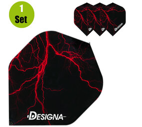 Designa Lightning Dartflights - Rood Designa Lightning Dartflights - Rood