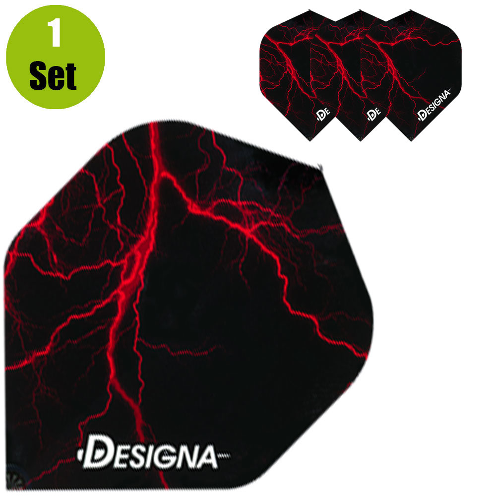 Designa Lightning Dartflights - Rood afbeelding