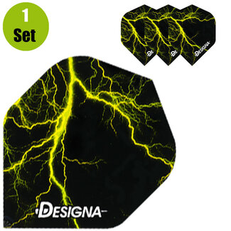Designa Designa Lightning Dartflights - Geel