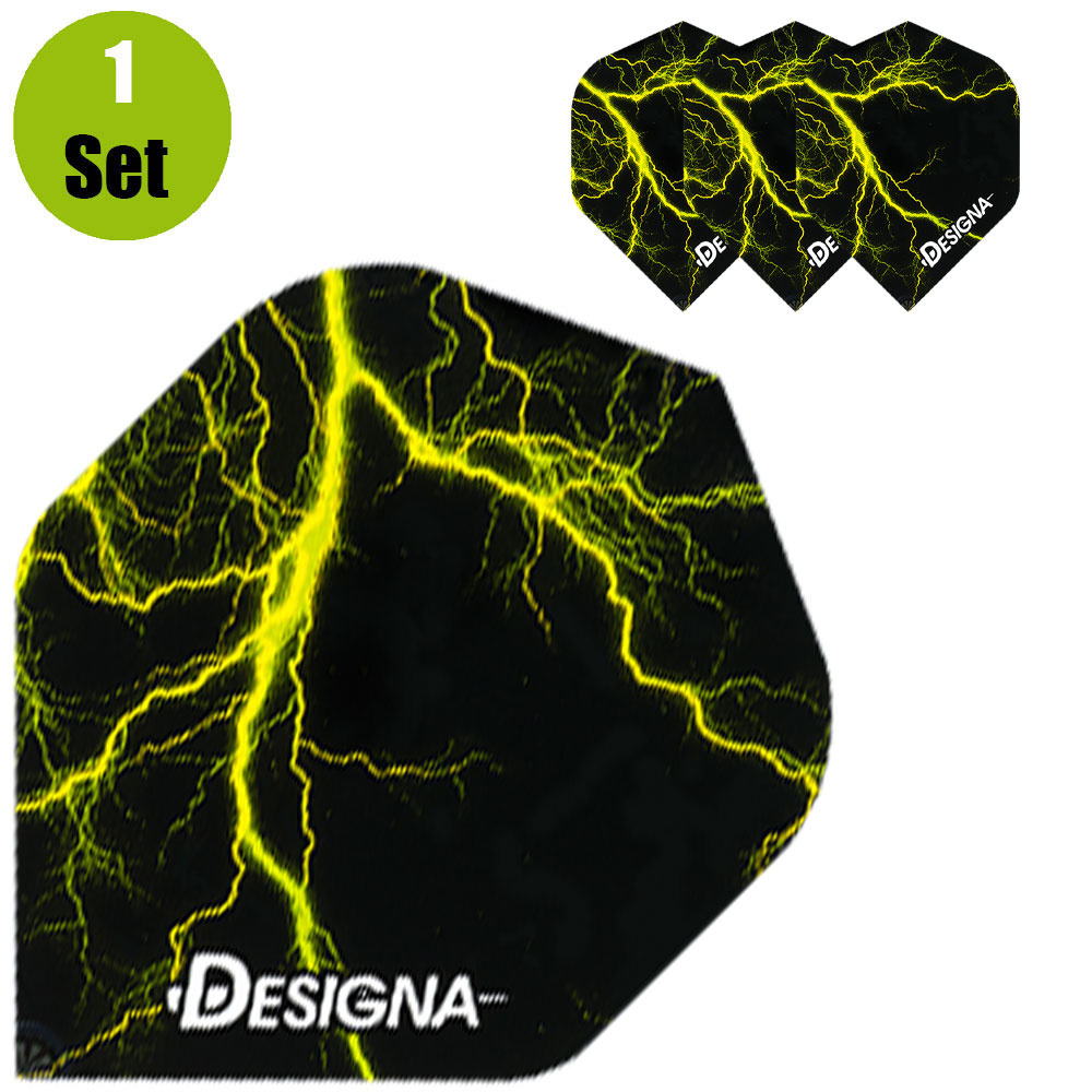 Designa Lightning Dartflights - Geel afbeelding