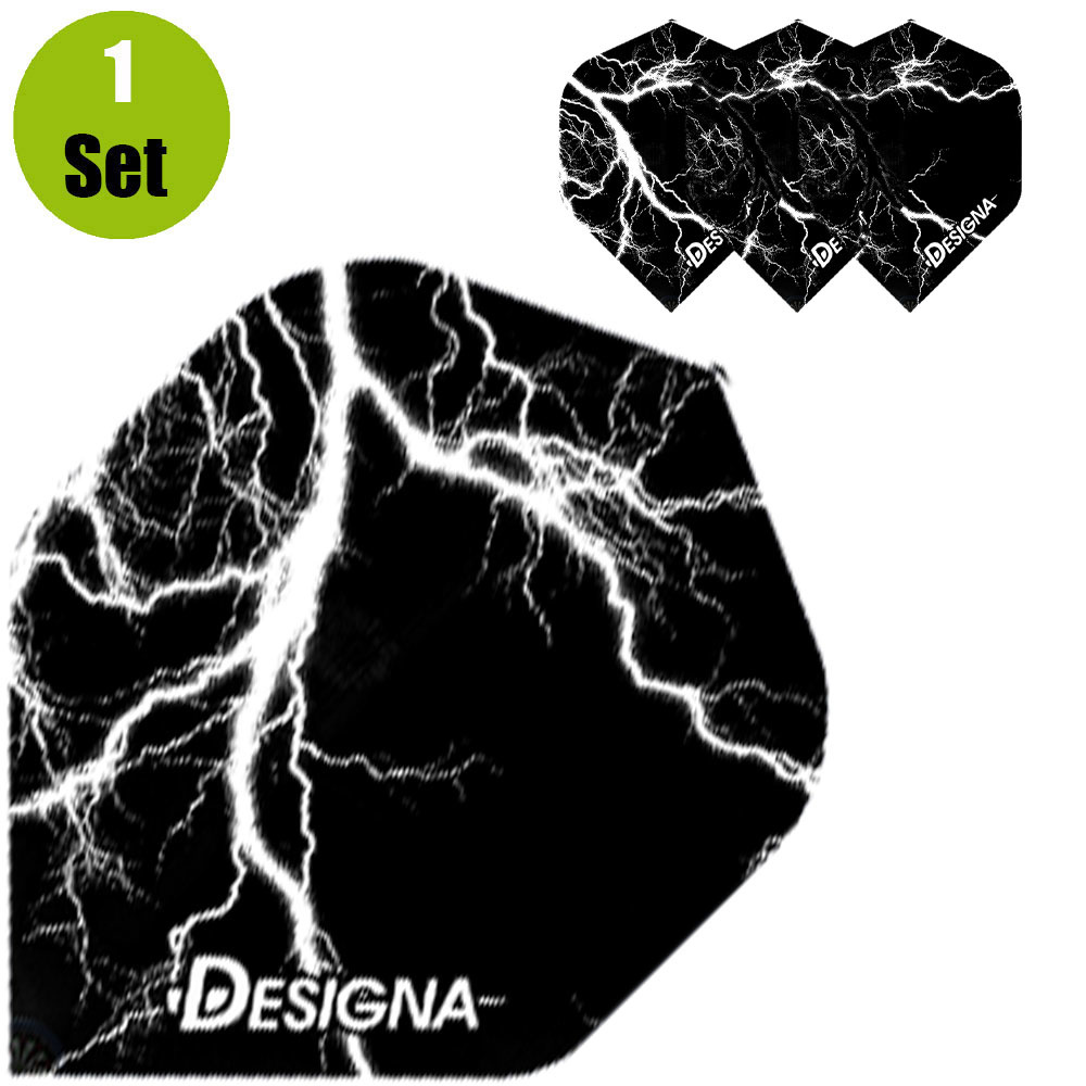 Designa Lightning Dartflights - Wit afbeelding