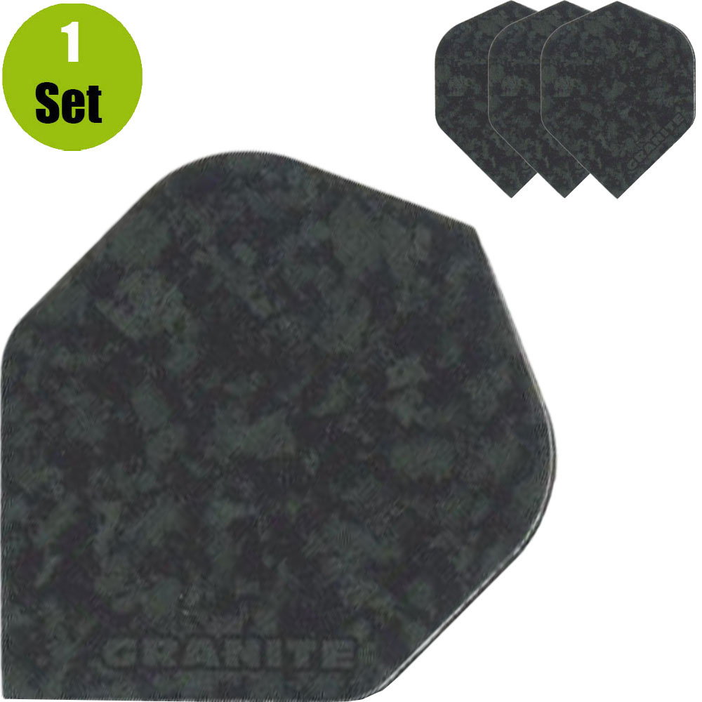 Ruthless Granite Dart Flights - Zwart afbeelding