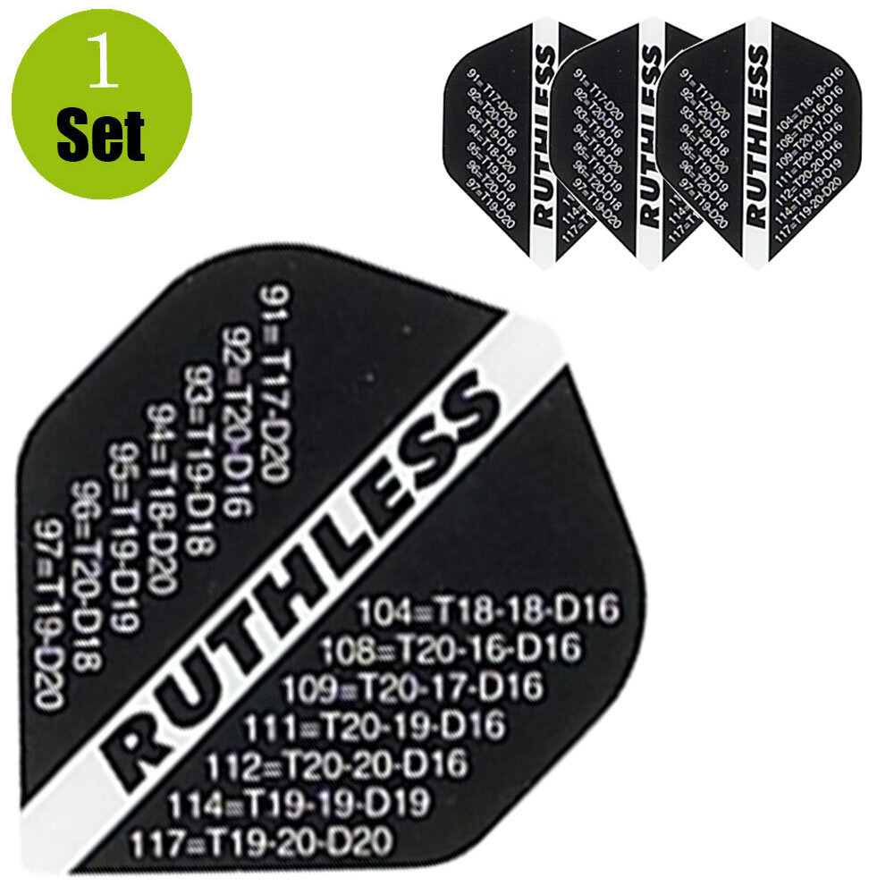 Ruthless Ruthless Finish Dartflights - Zwart