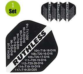 Ruthless Ruthless Finish Dartflights - Zwart