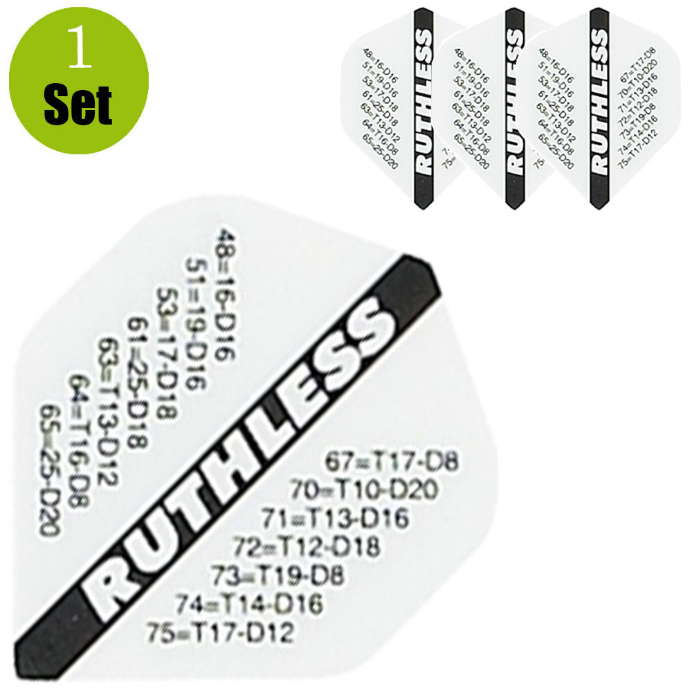 Ruthless Ruthless Finish Dartflights - Wit afbeelding